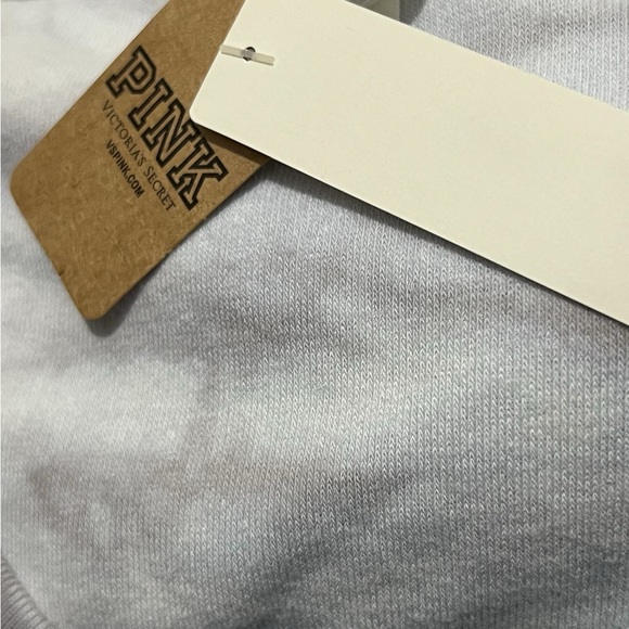 PINK Victoria’s Secret Sweatshirt Medium Varsity Terry V-Neck - Picture 7 of 7